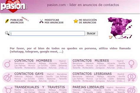 contactos pasion desaparece|Pasion.com cierra por la ley de libertad sexual